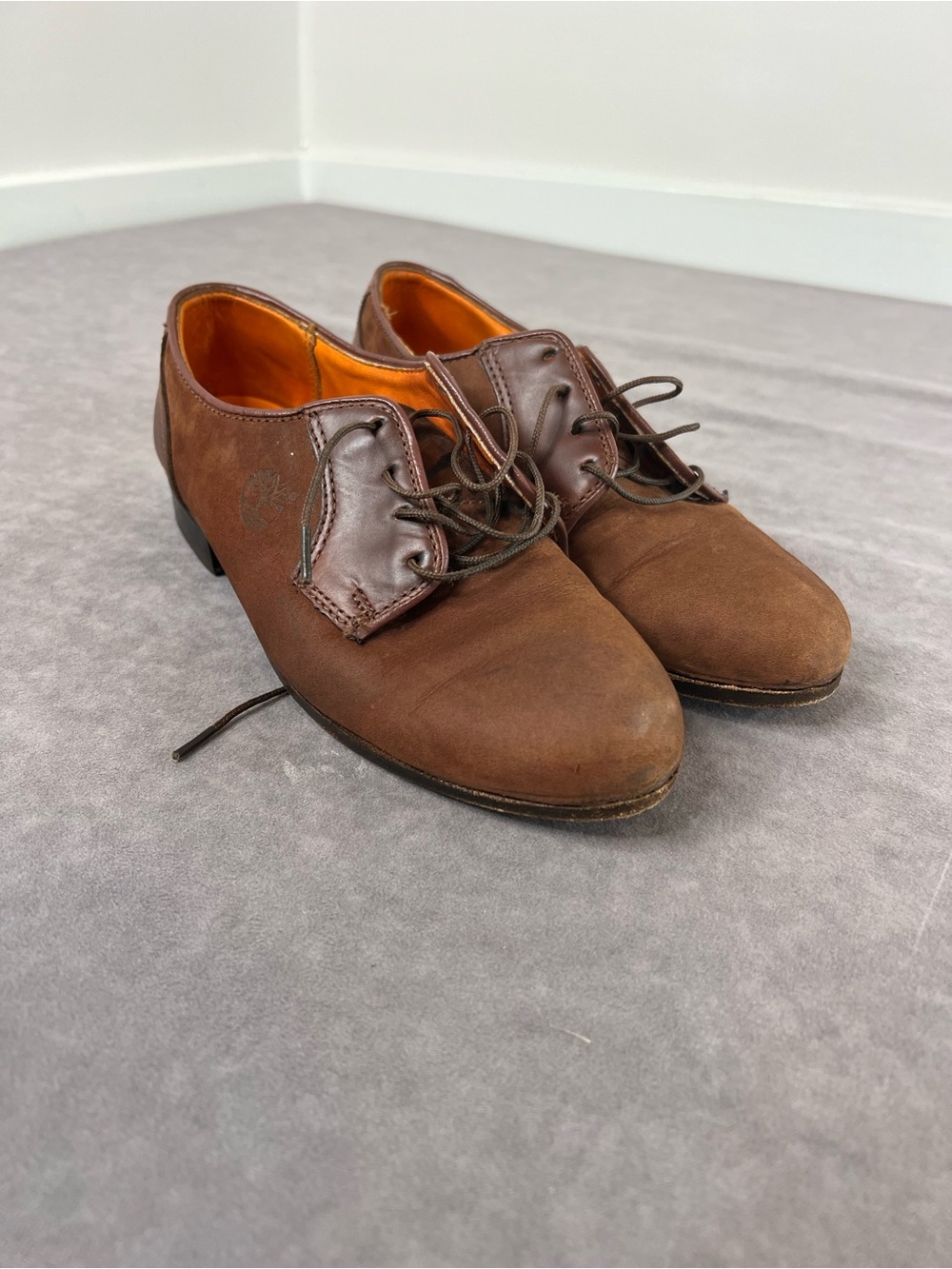 Timberland Brown Leather & Suede Lace-Up Oxfords